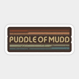 Puddle of Mudd Retro Lines Sticker